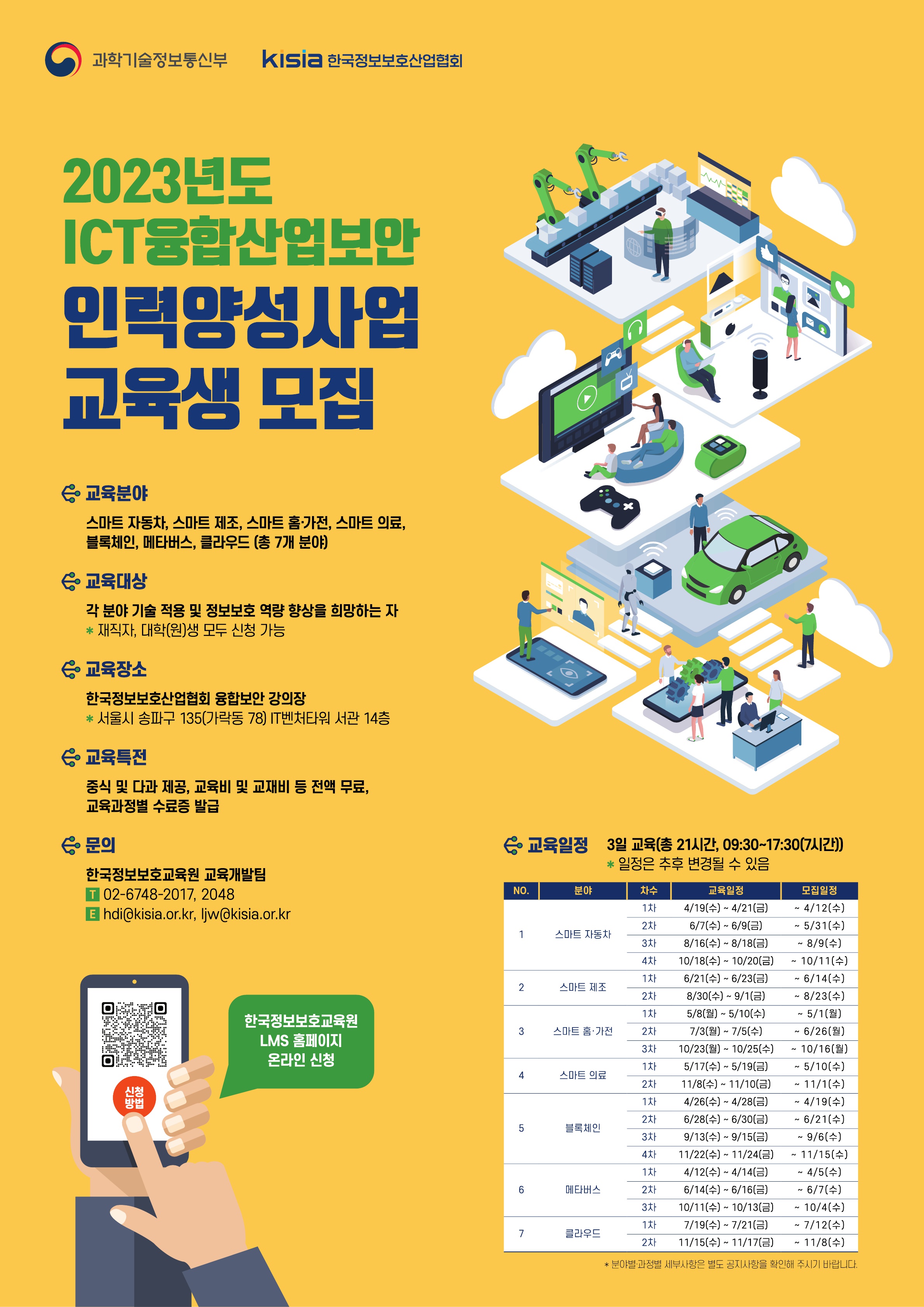 ICT융합산업보안 인력양성사업_포스터